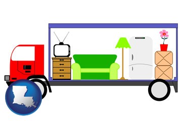 furniture mover with Louisiana icon