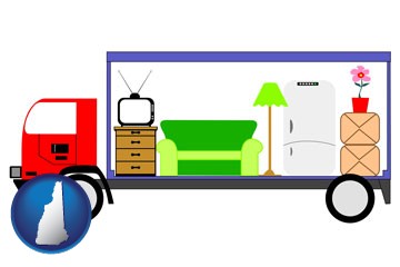 furniture mover with New Hampshire icon