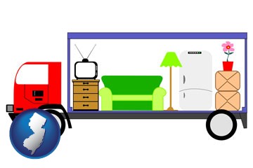 furniture mover with New Jersey icon