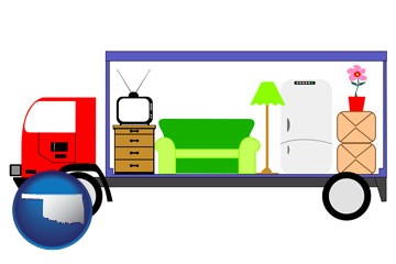 furniture mover with Oklahoma icon