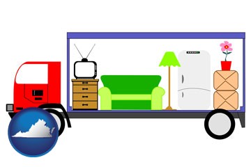 furniture mover with Virginia icon