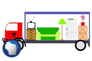 furniture mover with Wisconsin icon
