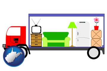 furniture mover with West Virginia icon